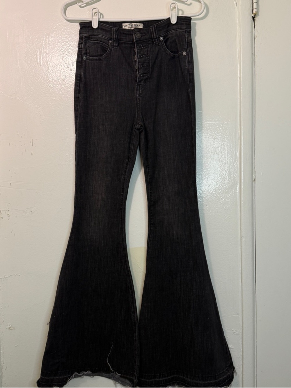 Free People We The Free Just Float On Flare Jeans in Black - Size 26